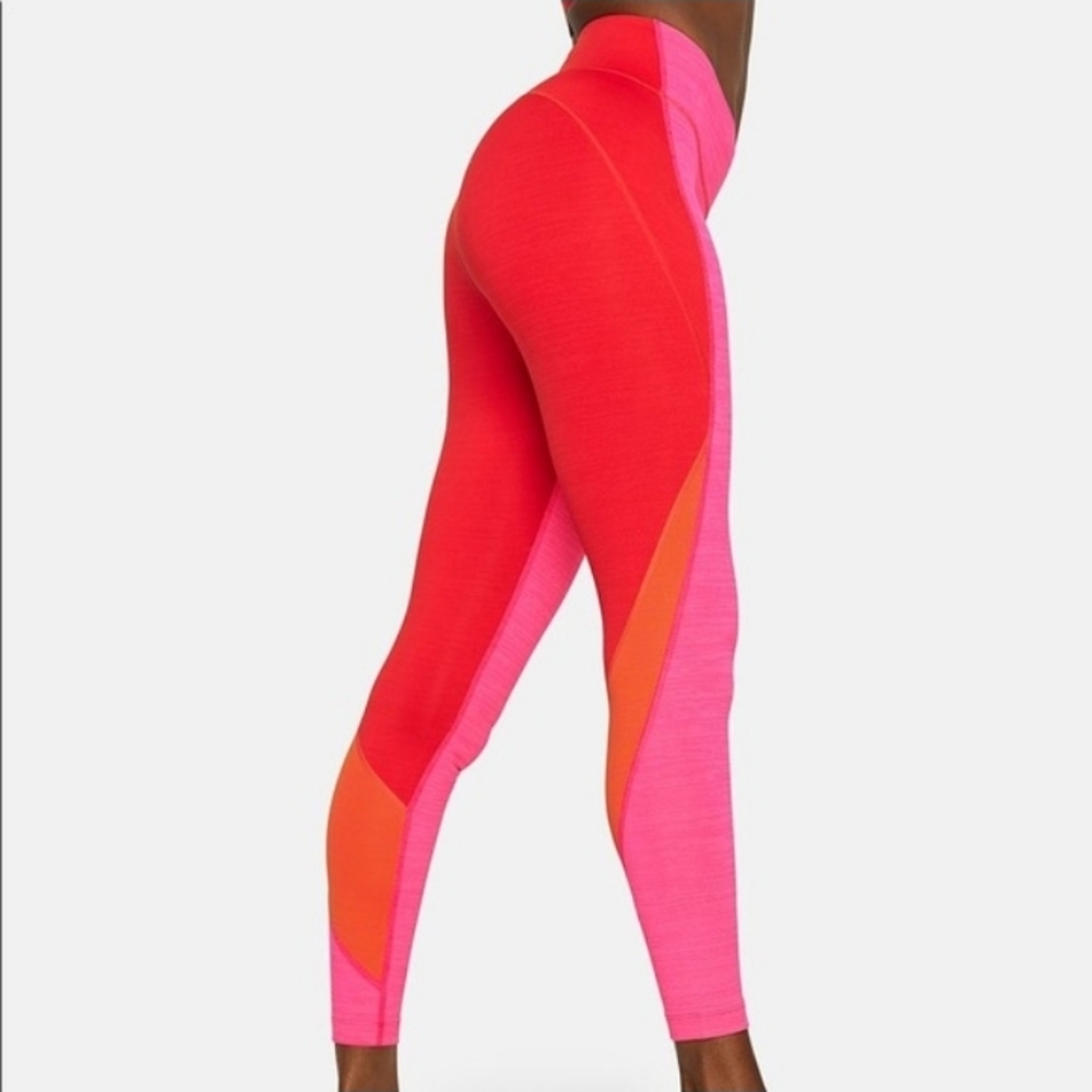 Outdoor Voices Techsweat Zoom Leggings 7/8 Length In Pink Red Size Small